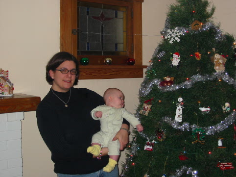 2002 December 18 Bethany and Jane with tree